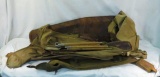 6 vintage takedown gun cases- 5 canvas- 1 leather