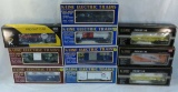 10 K-Line O gauge train cars with boxes
