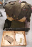1945 Dated Military trunk with uniform, insignia