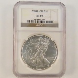 2008 American Silver Eagle NGC Graded MS69