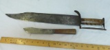 Civil War era Confederate D guard bowie knife
