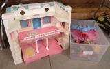 2 doll houses with all accessories shown