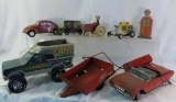 Vintage Tonka VW, tin car, Mickey Mouse tractor
