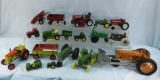 Diecast tractors Hubley, tin wind-up lawn tractor