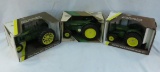 3 Ertl John Deere tractors with boxes 1953 model D