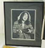 Tiny Tim autographed photo in frame