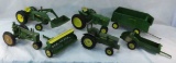 Vintage John Deere tractor toys & implements