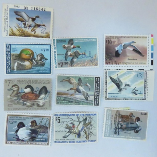 10 1960's-90's Duck Stamps