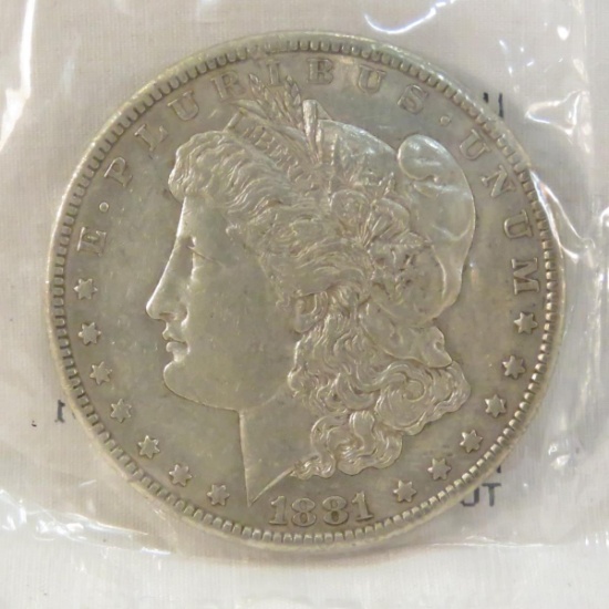 1881 S Morgan Silver Dollar Littleton Graded XF