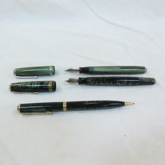 Esterbrook Pen, Parker Fountain Pen & Pencil Set