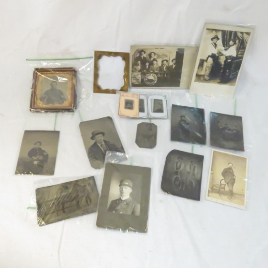 Antique photos, tin type, photo postcards