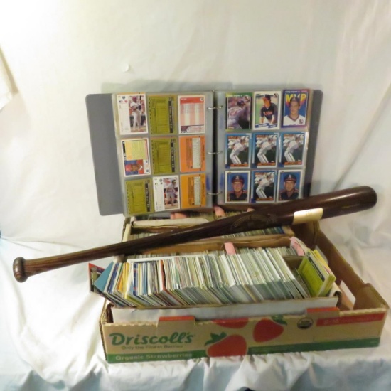 Modern sports card collection & bat