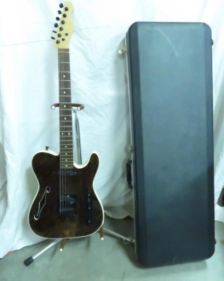 Custom Hollow Body Guitar with case - works