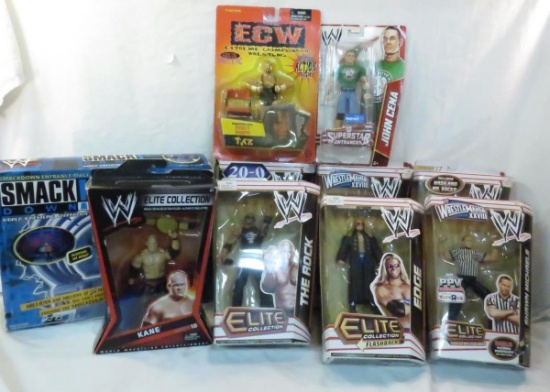WWE Action Figures NIB & Smackdown Stage w/box