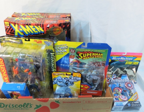 X-Men, Superman, Avengers action figures NIP