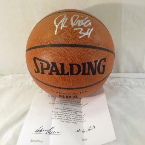 JR Rider autographed basketball with COA