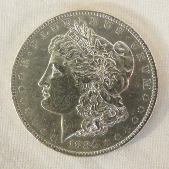 1884 O Morgan Silver Dollar AU