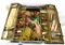 Tackle box with 30+ vintage lures and gear