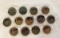 13 Large Cents 1840's & 1850's