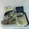 21 pound bin of  fashion jewelry- some for parts