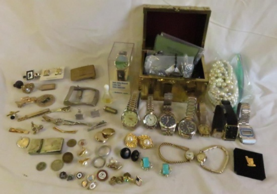 Vintage jewelry, Rosaries, watches, etc..
