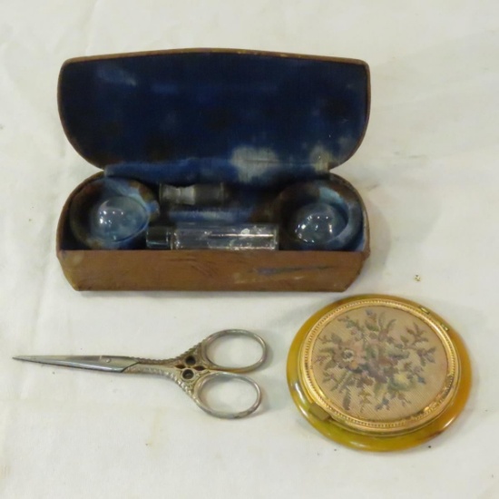 Scarce Antique Set Of Contacts In Original Case