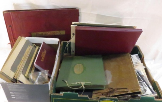 Photo albums, cabinet cards, post cards