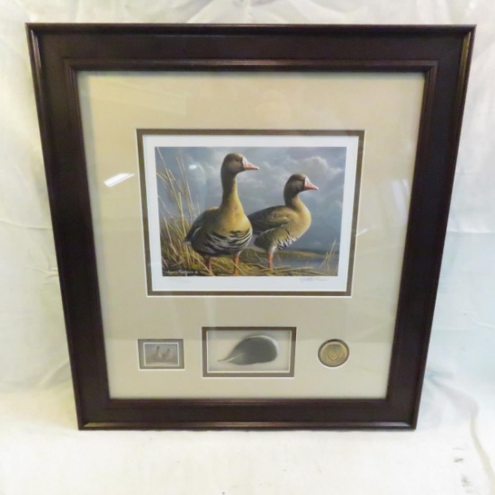 DU Framed Art Print with Stamp & Medallion