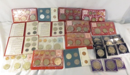 Australia & New Zealand coin sets 60's & 70's