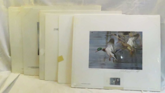 5 Unframed Duck Stamp Prints