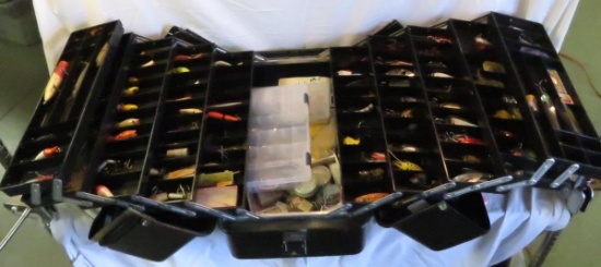 Huge tackle box with 80+ lures and gear