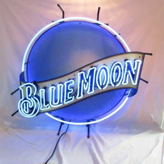 Blue Moon Neon Sign - works 27x29"