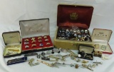 Men's accessories, cufflinks, tie bars, rings