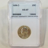 1956 D Washington Silver Quarter NNC Graded MS-67