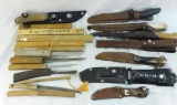 Antique & Vintage knives some with sheaths