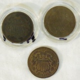 1864, 1866, 1869 2¢ Shield Coins