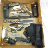 18 knives, pocket knives, throwing knives