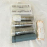 Jefferson Nickel Rolls & $10 roll of quarters $22