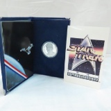1991 Star trek 25th anniv Captain Kirk silver coin