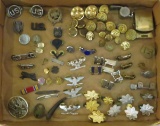 WWII and later insignia, buttons and pins