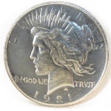 1921 Peace Silver Dollar dark toned key date