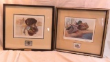 2 Framed Art Prints with Stamps- 1 Ducks Unlimited