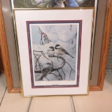 3 Bird Art Prints by Fernandez, 2 Framed