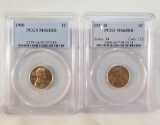 1950 & 1953 D PCGS Graded Lincoln Wheat Cents