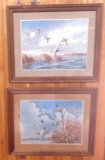 2 Framed Duck Prints by Maass 23x19