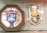 2 Old Style Light Up signs - both work
