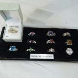 Sterling Silver Rings- some semi-precious stones