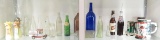 Vintage soda bottles, steins, bottles, flashlight