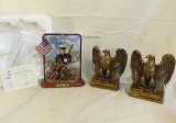 Eagle book ends and Iwo Jima Collectible