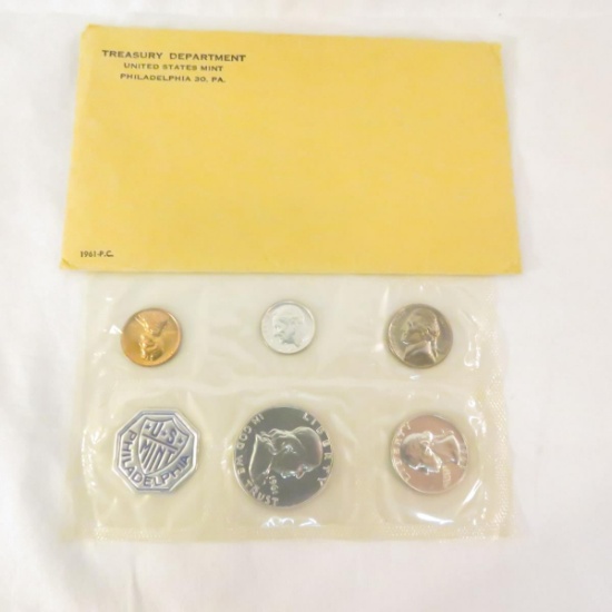1961 P US Mint Proof Set with envelope